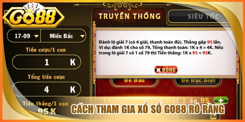 Cách tham gia xổ số go88 rõ ràng