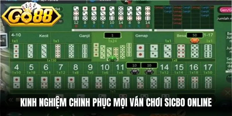 Kinh nghiệm chinh phục mọi ván chơi Sicbo online