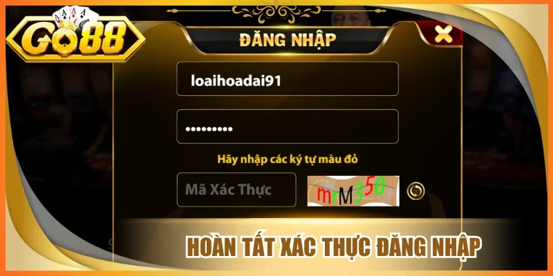 Hoàn tất xác thực đăng nhập