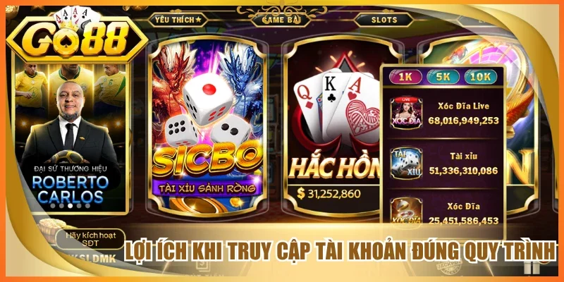 Lợi ích khi truy cập tài khoản đúng quy trình